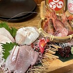 地酒と道産食材 一笑 - お刺身