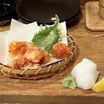 地酒と道産食材 一笑 - 筋子の天ぷら（980円）