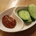 ジムジュム - 試しに胡瓜と共に頂きました…