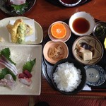 ながい - 刺身御膳、お刺身がたくさんで立派。