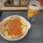 松屋 - 料理写真:タコサルサハンバーグ&生ジョッキ缶