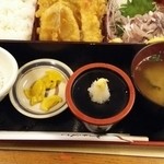 食事処 熱海 祇園 - 天麩羅と鯵のたたき定食!!