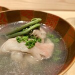 はらまさ - 〔お椀〕和牛 花山椒 しゃぶしゃぶ仕立て