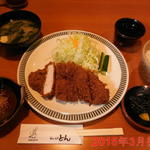 チャールスとん - 厚切りロースかつ定食（ランチ）　1180(税込)