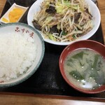 食堂 なすの屋 - 肉野菜炒め定食