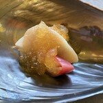 京都和久傳 - 平貝　筍　茗荷　お出汁の効いた酢味噌