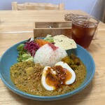 カフェねこだんご - 料理写真:たけのダブルキーマカレー＋たまごのアチャール