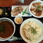 柏大勝軒 - 和風つけ麺(デサート付き)＋まかない丼