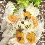 ボーヴル - 前菜　魴鮄のカルパッチョ