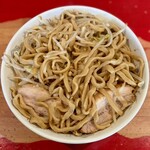 拉麵二郎 會津若松站前店 - 小碗拉麵・硬麵・魚粉（鯖魚）・蒜頭・油脂