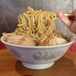 拉麵二郎 會津若松站前店 - 小碗拉麵・硬麵・魚粉（鯖魚）・大蒜・油脂