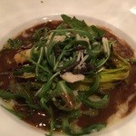 L'Ebauchoir - Rissot with leeks, parmesan & black truffle coulis