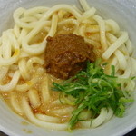 NRE&めりけんや - ごまだれ肉味噌うどん（並）税込５６０円