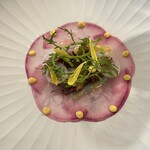 358380476 - 〜冷前菜〜 紅しぐれ大根/さや大根/ホタルイカ /からし菜