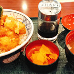 和風レストランまるまつ - えび満開天丼（ご飯大盛）