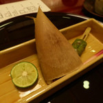 渡風亭 - 三月：焼肴（サワラと筍黒コショウ、こんにゃく田楽）