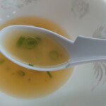 ラーメン河 - 食べ尽くしたスープ&青葱(人*´∀｀)