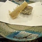 割烹 天ぷら 三太郎 - 筍と胡麻麩