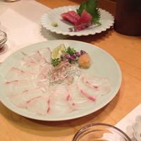 明石の鯛（造り／薄造り）