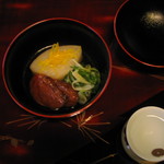 瓢亭 - 鴨と聖護院大根と九条葱の椀物