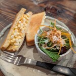 小倉カフェ - たまごサンドとホット珈琲