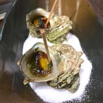 神楽坂 てっぱんや - ｺｰｽ サザエの壺焼きエスカルゴ風　2026.4.17
