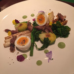 富士屋本店グリルバー - ホワイトアスパラガスとホタルイカのマリネ