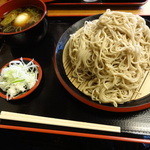 京橋 恵み屋 - 恵み蕎麦・大盛＆ネギ汁(温)