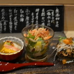 工藤 - 雲丹豆腐の蟹あんかけほか