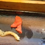 寿司栄 - 珍しや帆立の卵巣