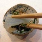 寿司栄 - かわはぎ刺身をタレで