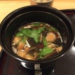 鮨 田なべ - なめこの味噌汁