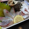 白木海岸のレストラン - ・関アジの刺身、栄螺付き