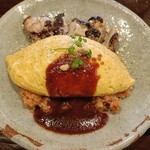 カフェ ド トロン - 塩麹チキンステーキのオムライス
