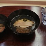 Yamasaki - Abalone and Iwa Mozuku Seaweed from Sado Island in First Dashi of Bonito Flakes