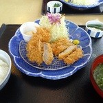 かつ元 - 得々ランチ(ホタテフライ、ヒレ、ロース)