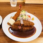 Bistro HIRO - 神戸ビフカツランチM〔1.5〕＋エビフライ