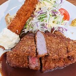 Bistro HIRO - 神戸ビフカツランチM〔1.5〕＋エビフライ