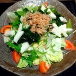 博多もつ鍋いっぱち 池田店 - オクラと長芋のネバネバサラダ