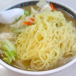 盛華 - タンメン￥750(麺)　※細縮れ麺