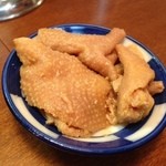 仙台中華そば 銘店嘉一 - 鶏皮　ビールのつまみに最高！