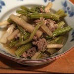 ひなの - 若ごぼうと牛肉の炒め煮