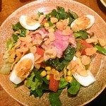 旬・鮮・味 まつお - 厚切りベーコンとホウレン草のサラダ