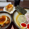 ramen club トトノエ - 特製昆布水つけめん+角煮飯(卵黄付き)