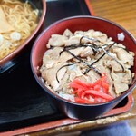 和麺 ささき - ミニ豚丼(たしか300円くらい)