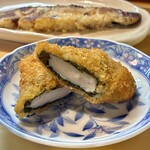 割烹清里 - 日替り定食(\1,200)　鶏の大葉包み揚げ