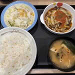 松屋 - 料理写真:タコサルサハンバーグ定食クーポン割引(ライス大盛)
