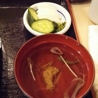 満寿家 - ＊ お吸い物、お新香
