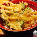 天ぷら 天松 - 天ぷら定食のかき揚げ
