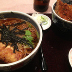 長寿庵 - ちくわ天そばとたれカツ丼